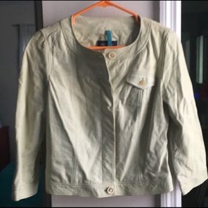 Quality Pale Green Genuine Italian Leather Jacket